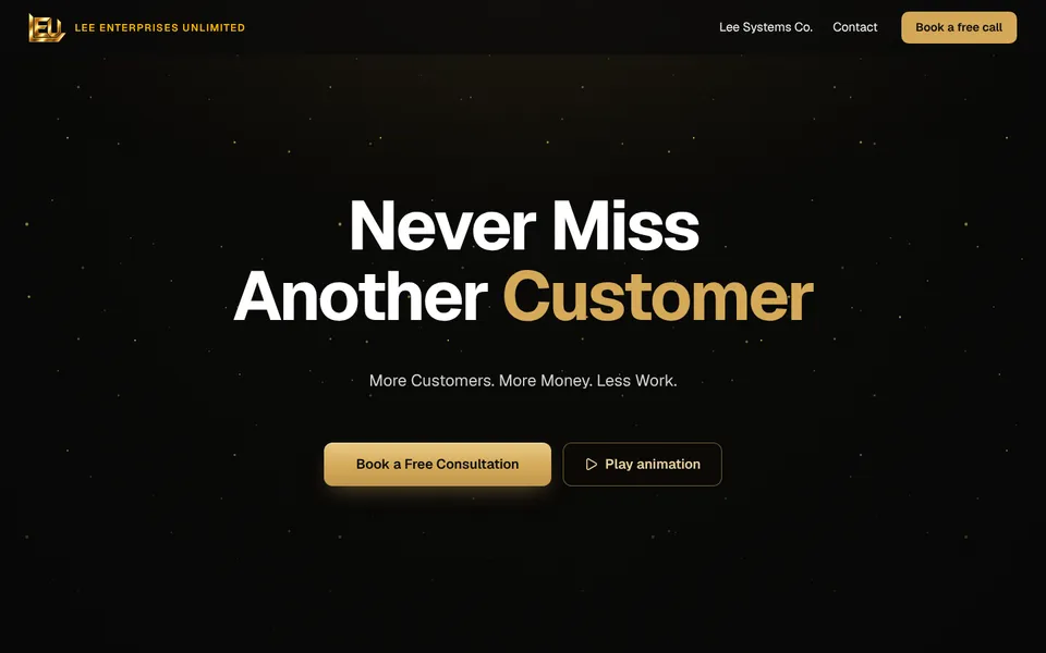 Lee Enterprises Unlimited website, first screen